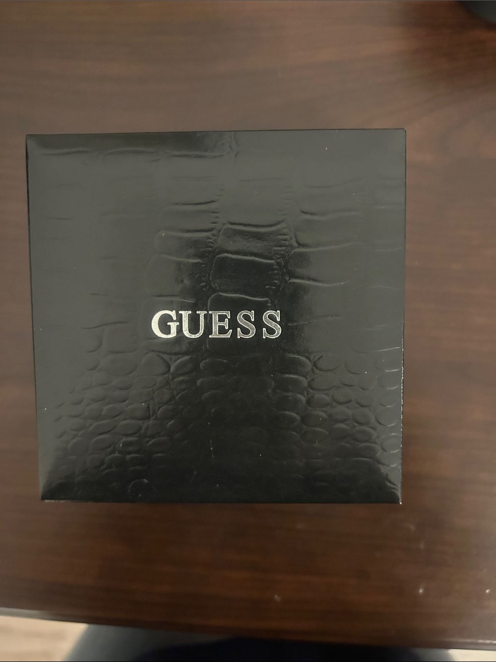 GUESS leather band watch